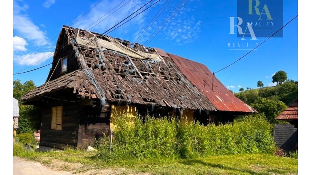 Predaj pozemok o rozlohe 585m2 s drevenicou v obci Lutiše