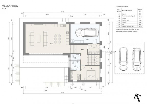 Pozemok 808 m2 s projektom rodinného domu Varín